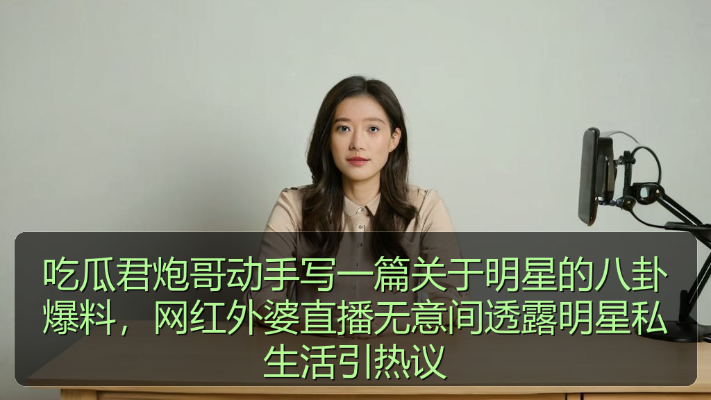 吃瓜君炮哥动手写一篇关于明星的八卦爆料，网红外婆直播无意间透露明星私生活引热议