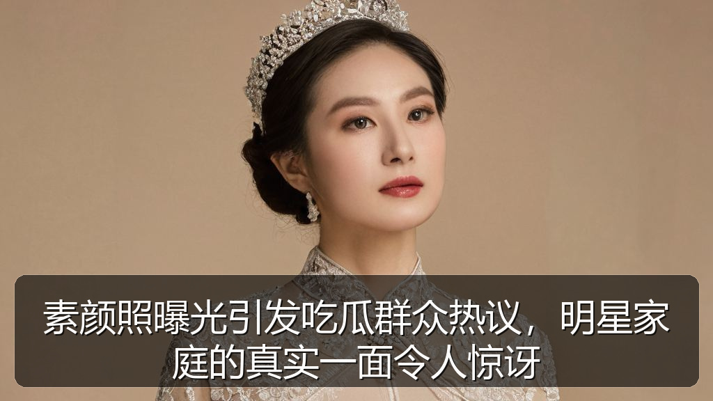 素颜照曝光引发吃瓜群众热议，明星家庭的真实一面令人惊讶